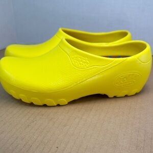 Like New - Jolly Fashion by Alsa Yellow Womens Garden Closed Back Clogs eu 36